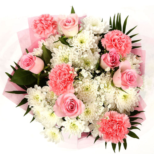 A Pink Snow White Bouquet